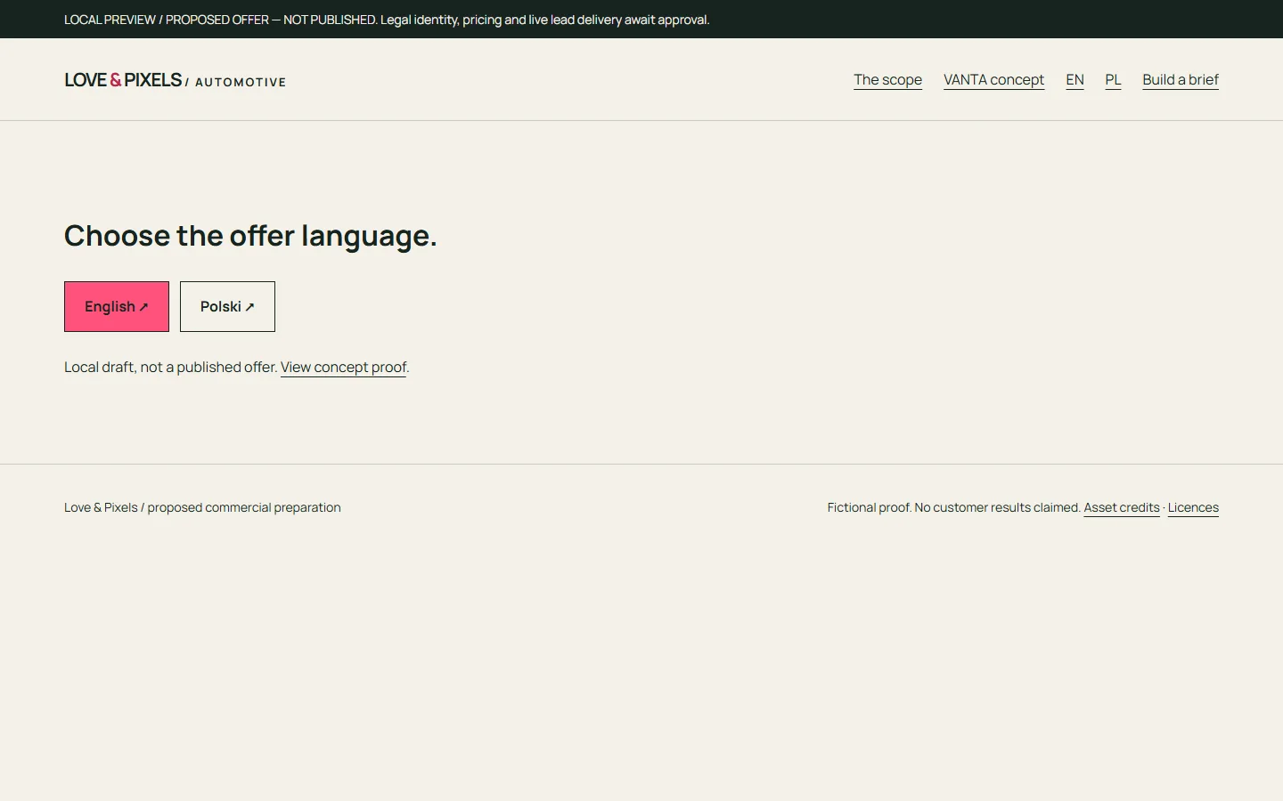 Automotive Launch Preview — Bilingual Landing — desktop preview