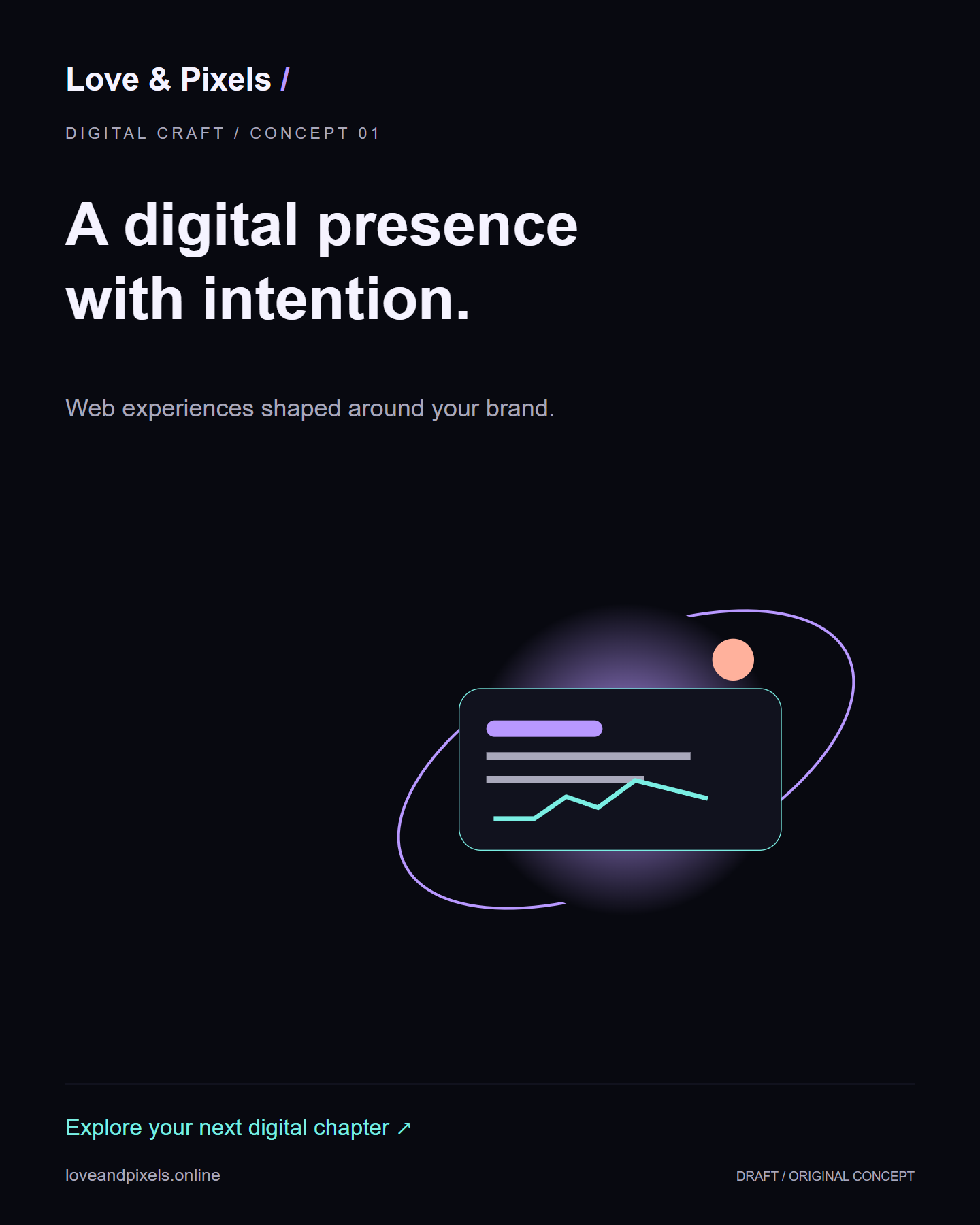 Meta feed creative study — original illustrative draft